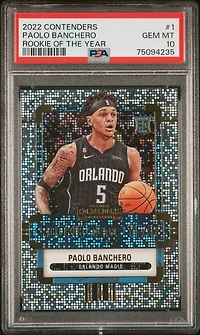 2022 Panini Contenders Rookie Of The Year Contenders 1 Paolo Banchero PSA 10