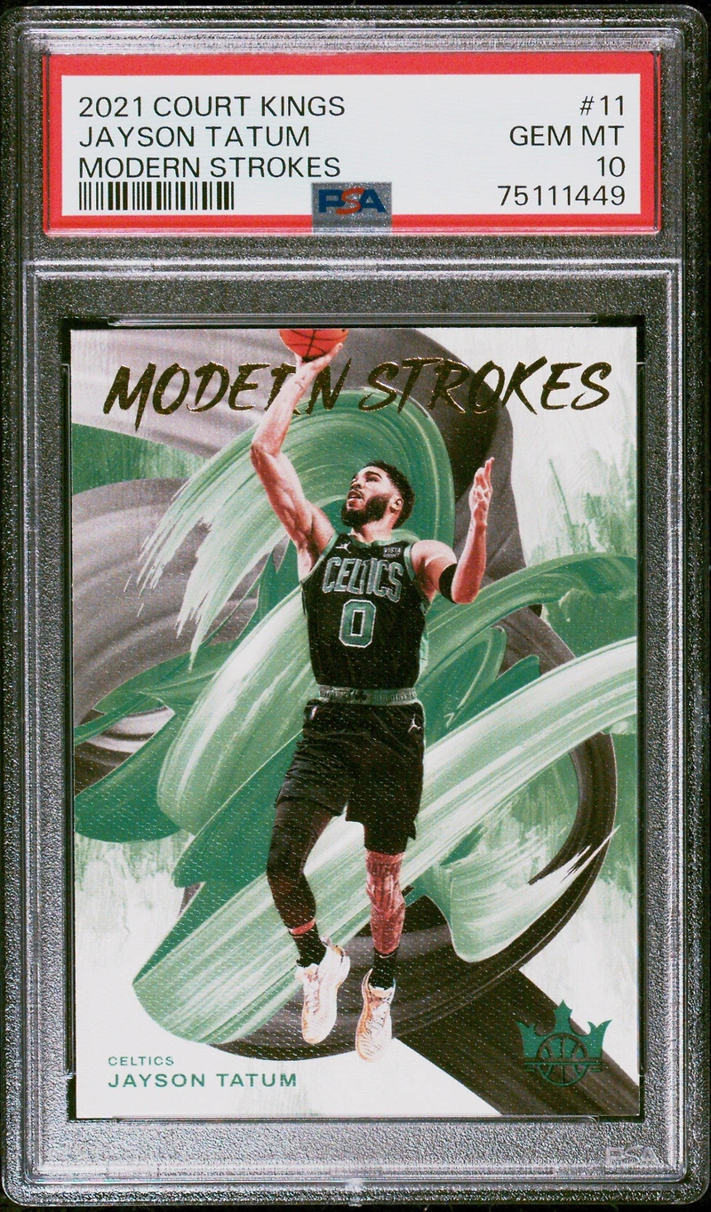 2021 Panini Court Kings Modern Strokes 11 Jayson Tatum PSA 10