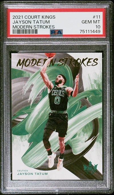 2021 Panini Court Kings Modern Strokes 11 Jayson Tatum PSA 10