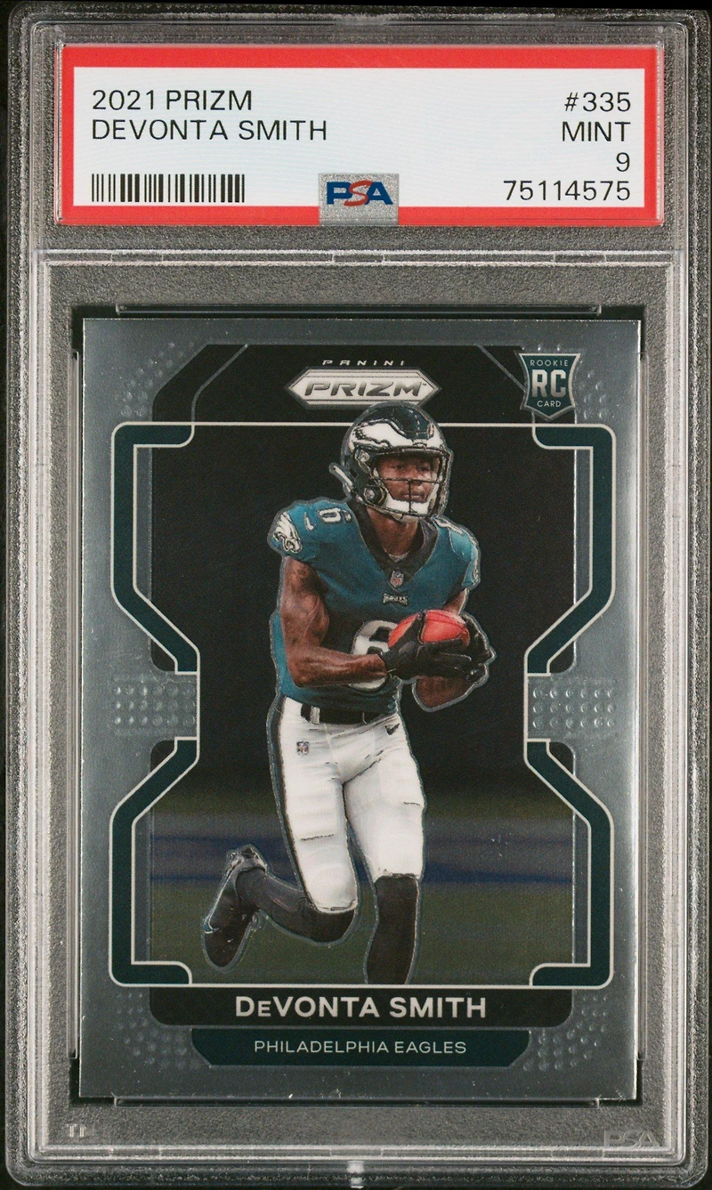 2021 Panini Prizm 335 Devonta Smith PSA 9