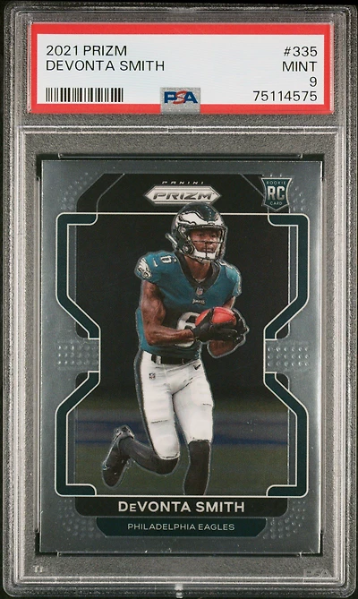 2021 Panini Prizm 335 Devonta Smith PSA 9