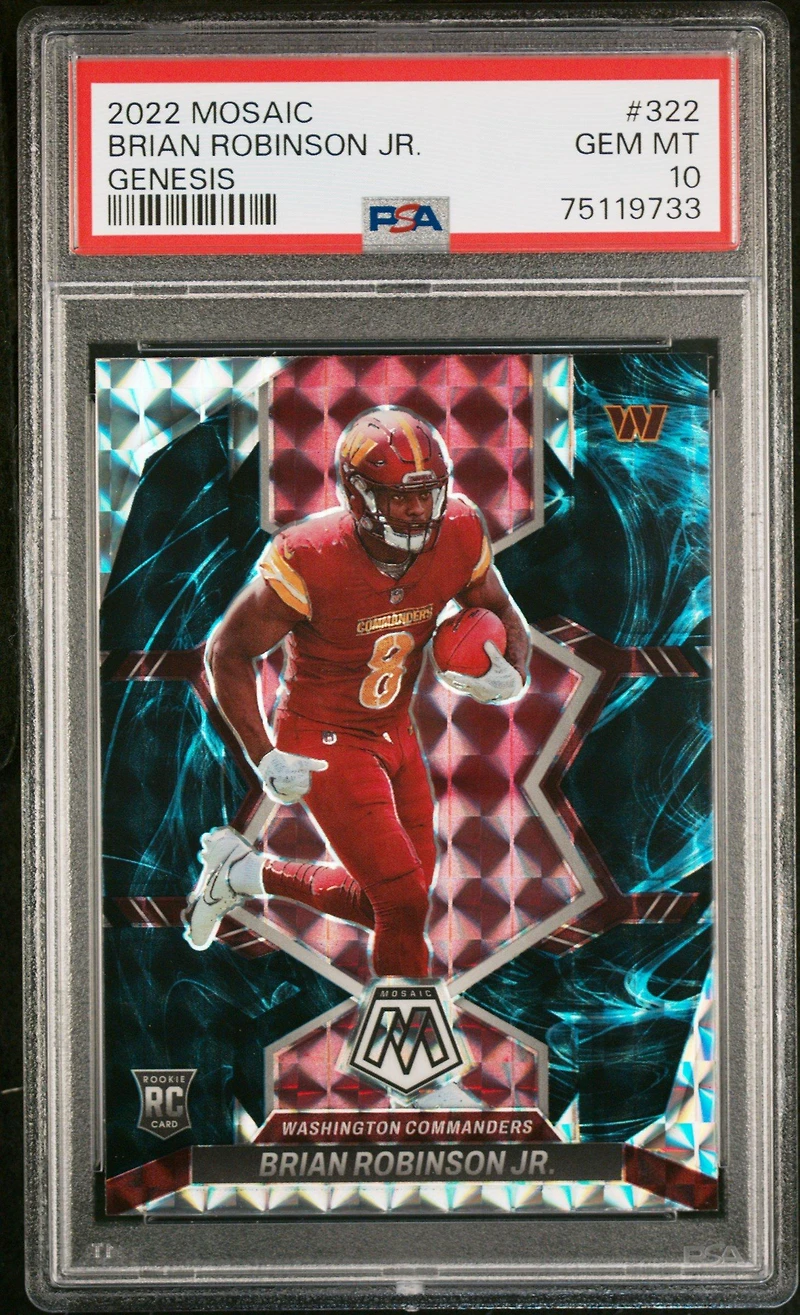 2022 Panini Mosaic 322 Brian Robinson Jr. Genesis PSA 10