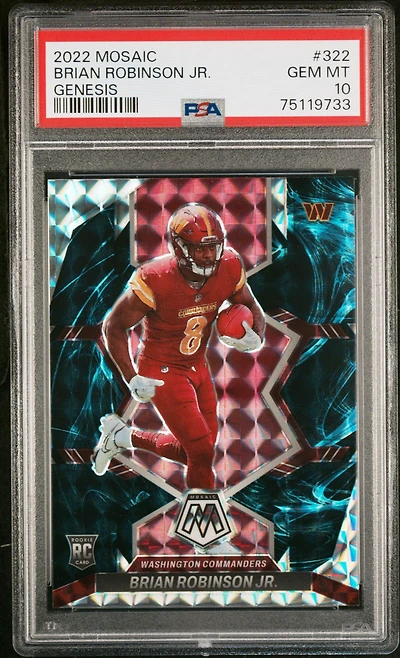 2022 Panini Mosaic 322 Brian Robinson Jr. Genesis PSA 10