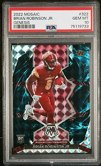 2022 Panini Mosaic 322 Brian Robinson Jr. Genesis PSA 10