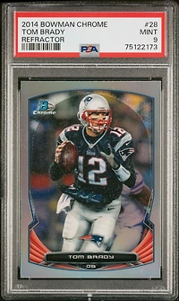 2014 Bowman Chrome 28 Tom Brady Refractor PSA 9