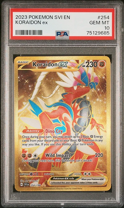 2023 Pokemon Svi En-scarlet & Violet 254 Koraidon Ex PSA 10