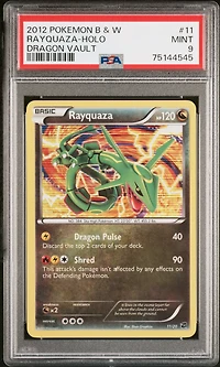 2012 Pokemon Black & White Dragon Vault 11 Rayquaza-holo PSA 9