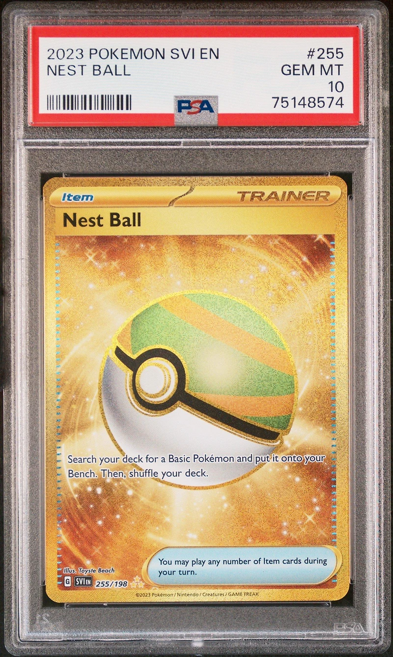 2023 Pokemon Svi En-scarlet & Violet 255 Nest Ball Hyper Rare PSA