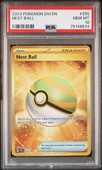 2023 Pokemon Svi En-scarlet & Violet 255 Nest Ball Hyper Rare PSA