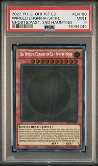 2022 Yu-gi-oh! Gfp2-ghosts From The Past: The 2nd Haunting En180 The Winged Dragon Of Ra-sphere Mode 1st Edition PSA 9