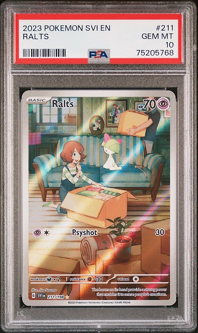 2023 Pokemon Svi En-scarlet & Violet 211 Ralts Illustration Rare PSA