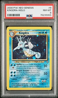 2000 Pokemon Neo Genesis 8 Kingdra PSA 8