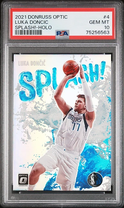 2021 Panini Donruss Optic Splash! 4 Luka Doncic Holo PSA 10