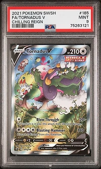 2021 Pokemon Sword & Shield Chilling Reign 185 Fa/tornadus V PSA