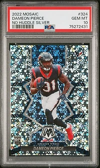 2022 Panini Mosaic 324 Dameon Pierce No Huddle Silver PSA 10