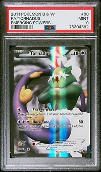 2011 Pokemon Black & White Emerging Powers 98 Full Art/tornadus PSA 9