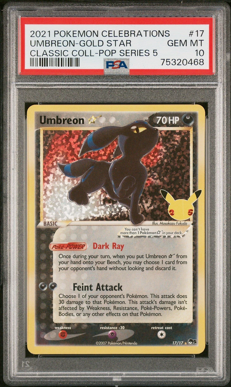 2021 Pokemon Celebrations Classic Collection 17 Umbreon PSA