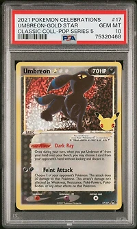 2021 Pokemon Celebrations Classic Collection 17 Umbreon PSA