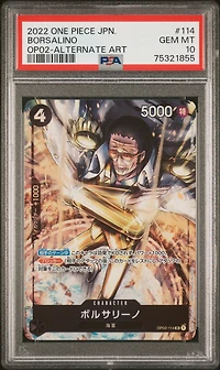 2022 One Piece Japanese Paramount War 114 Borsalino Alternate Art PSA 10