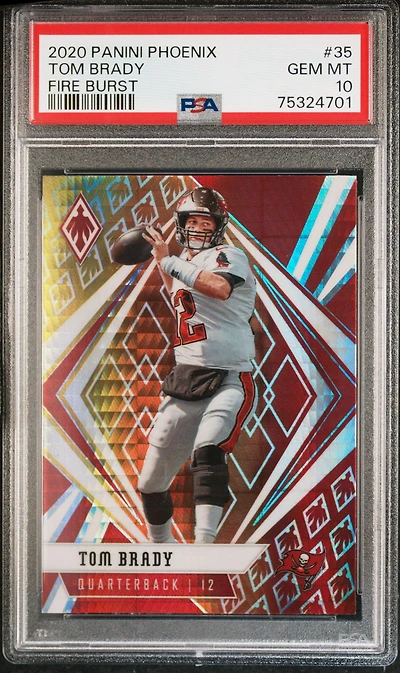 2020 Panini Phoenix 35 Tom Brady Fire Burst PSA 10