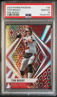 2020 Panini Phoenix 35 Tom Brady Fire Burst PSA 10