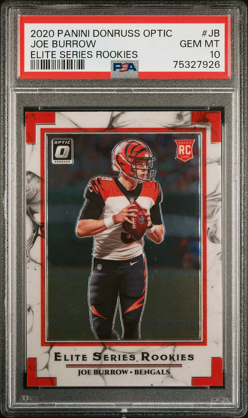 2020 Panini Donruss Optic Elite Series Rookies Jb Joe Burrow PSA 10