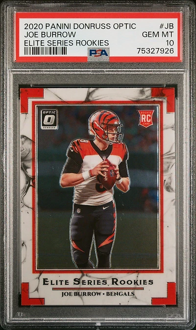 2020 Panini Donruss Optic Elite Series Rookies Jb Joe Burrow PSA 10