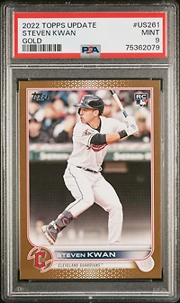 2022 Topps Update Us261 Steven Kwan Gold PSA 9