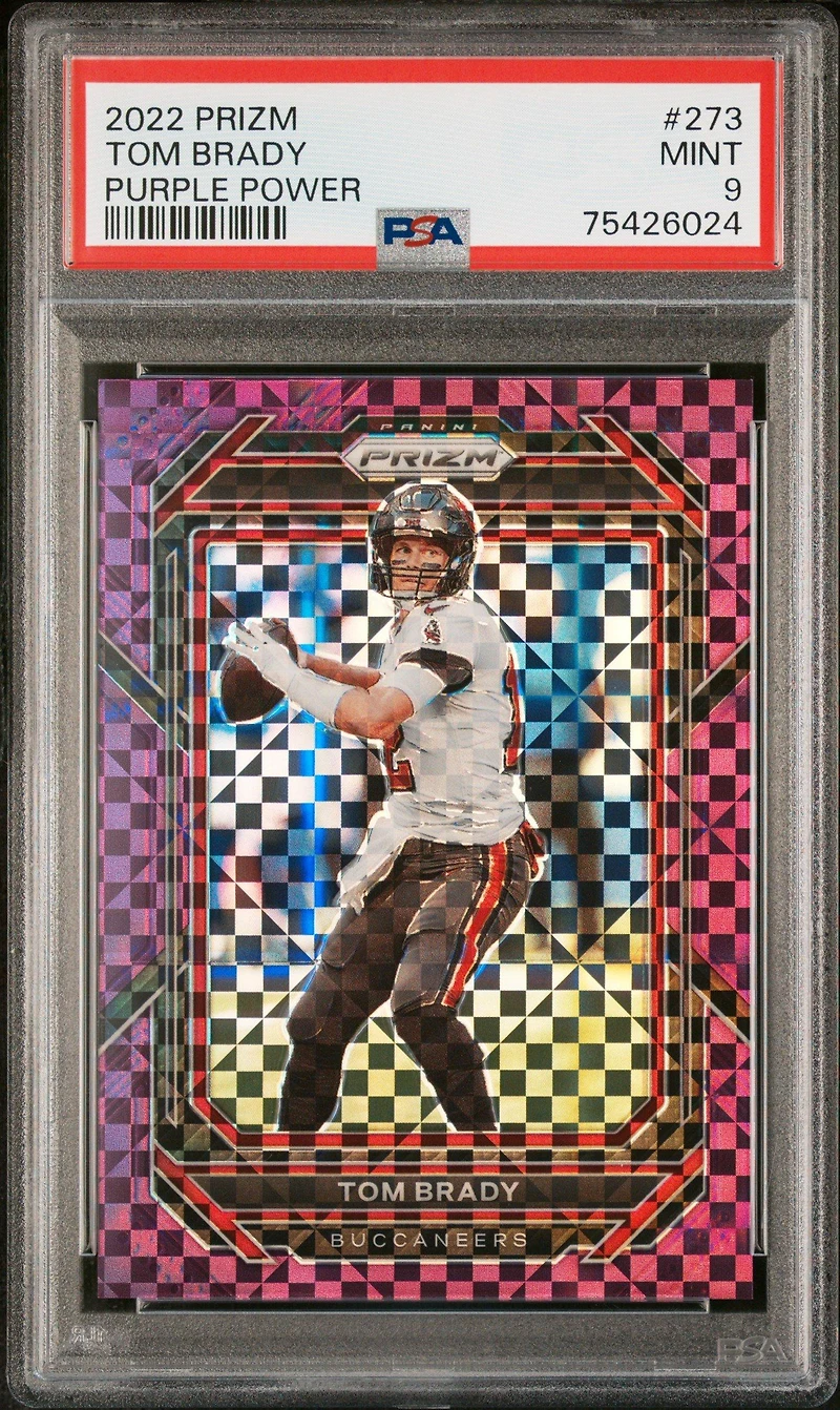 2022 Panini Prizm 273 Tom Brady Purple Power PSA 9