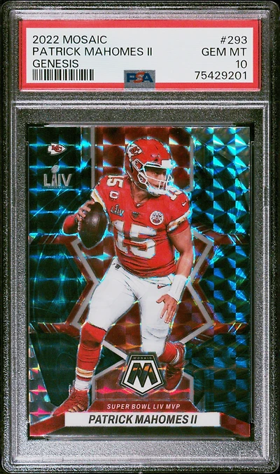 2022 Panini Mosaic 293 Patrick Mahomes Ii Genesis PSA 10