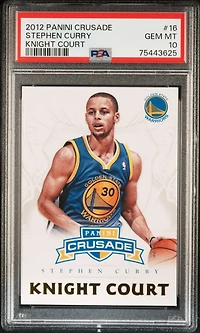 2012 Panini Crusade Knight Court 16 Stephen Curry PSA 10