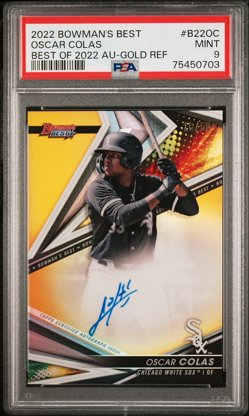 2022 Bowman's Best Best Of 2022 Autographs B22oc Oscar Colas PSA 9