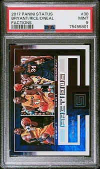 2017 Panini Status Factions 30 Glen Rice/kobe Bryant/shaquille O'neal PSA 9