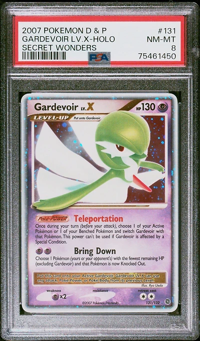 2007 Pokemon Diamond & Pearl Secret Wonders 131 Gardevoir Lv.x-holo PSA 8