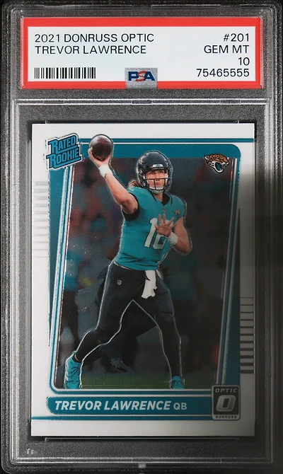 2021 Panini Donruss Optic 201 Trevor Lawrence PSA