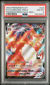 2022 Pokemon Play! Pokemon Prize Pack: Series 1 020 Fa/charizard Vmax PSA 8