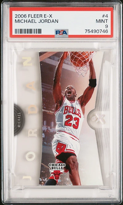 2006 Fleer E-x 4 Michael Jordan PSA 9