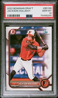 2022 Bowman Draft Bd168 Jackson Holliday PSA 10
