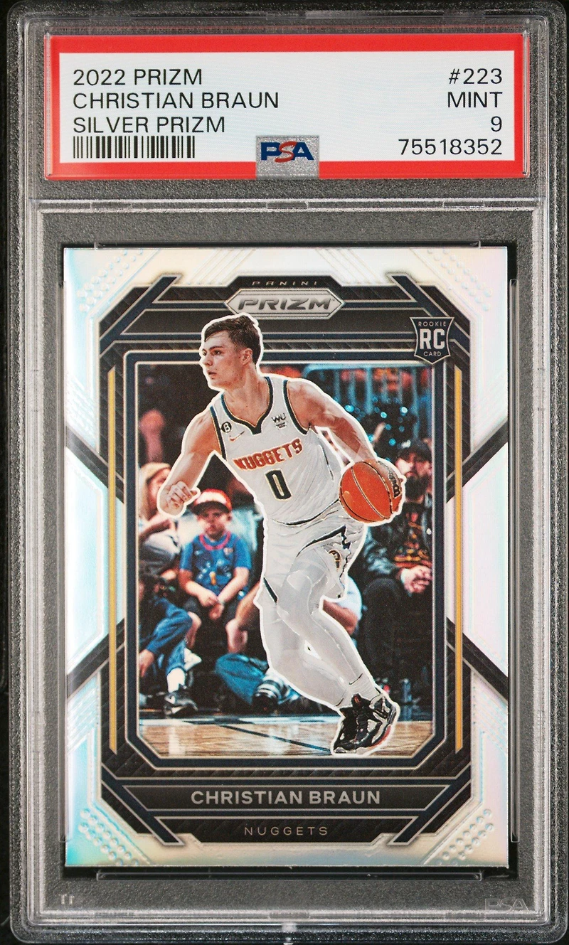 2022 Panini Prizm 223 Christian Braun PSA 9