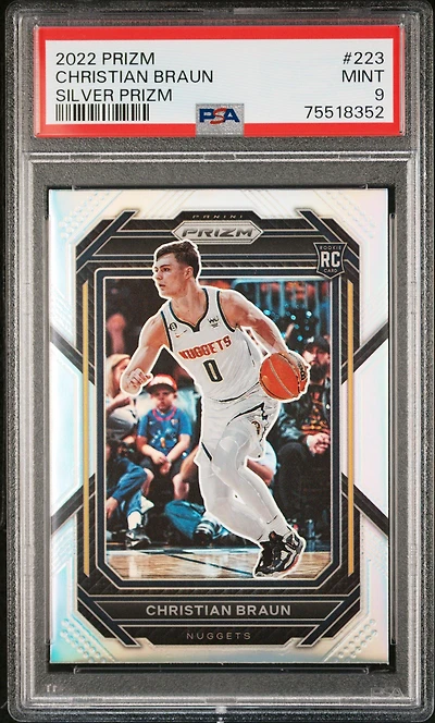 2022 Panini Prizm 223 Christian Braun PSA 9