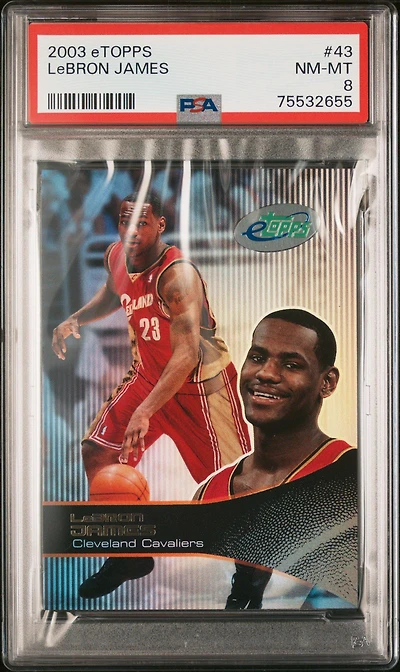 2003 Etopps 43 Lebron James PSA 8
