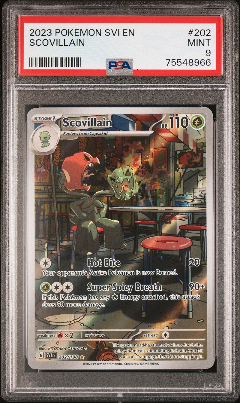 2023 Pokemon Svi En-scarlet & Violet 202 Scovillain Illustration Rare PSA
