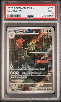 2023 Pokemon Svi En-scarlet & Violet 202 Scovillain Illustration Rare PSA