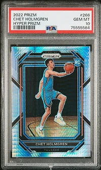 2022 Panini Prizm 266 Chet Holmgren Hyper Prizm PSA 10