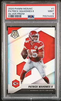 2020 Panini Mosaic 1 Patrick Mahomes Ii Silver Prizm PSA 9