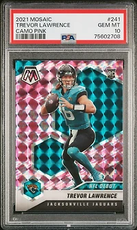 Panini Mosaic Trevor Lawrence Camo Pink PSA