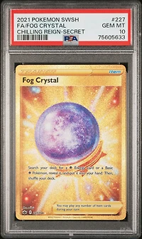 2021 Pokemon Sword & Shield Chilling Reign 227 Full Art/fog Crystal Secret PSA 10