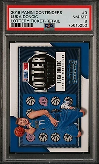 2018 Panini Contenders Lottery Ticket 3 Luka Doncic PSA 8