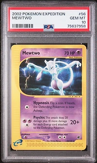 2002 Pokemon Expedition 56 Mewtwo PSA 10