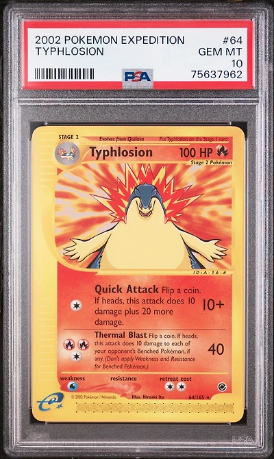 2002 Pokemon Expedition 64 Typhlosion PSA
